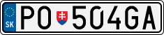 License plate of Slovakia, Cars