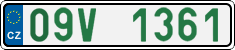 License plate of the Czech Republic, Oldtimers (2001)