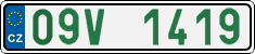 License plate of the Czech Republic, Oldtimers (2001)