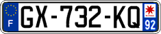 French license plate, SIV (ordinary)