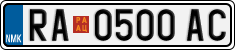License plate of North Macedonia, Regular plates (2012)
