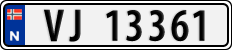 License plate of Norway, Cars