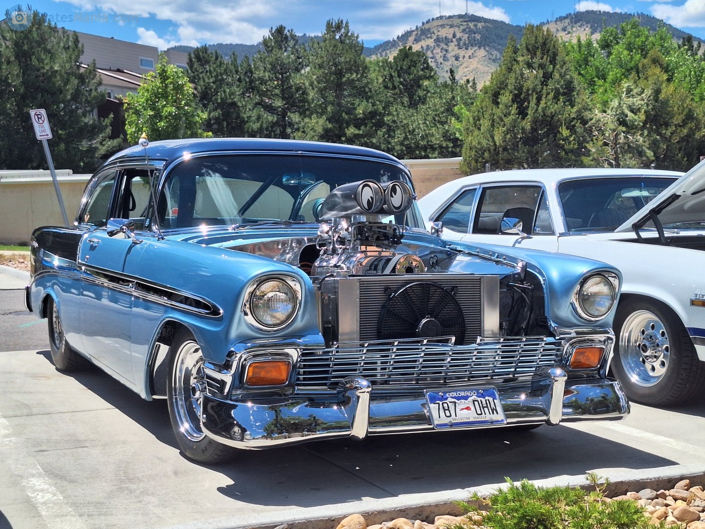 787-OGW, Chevrolet 210 2nd gen 1956 2-door Sedan (2102-1011; A-body), 1st facelift, 1955–1956