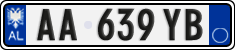 License plate of Albania, Cars (2011)
