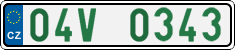 License plate of the Czech Republic, Oldtimers (2001)