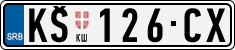 License plate of Serbia, Cars