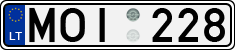 License plate of Lithuania, Cars