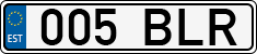 License plate of Estonia, Regular car plates