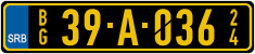 License plate of Serbia, Diplomatic