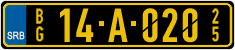 License plate of Serbia, Diplomatic