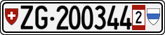 License plate of Switzerland, Provisional
