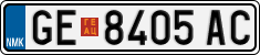 License plate of North Macedonia, Regular plates (2012)