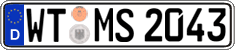 German license plate, Regular plates