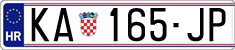 License plate of Croatia, Regular plates