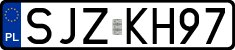 License plates of Poland, Regular car plates