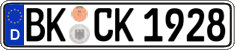 German license plate, Regular plates
