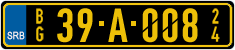 License plate of Serbia, Diplomatic