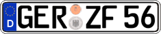 German license plate, Regular plates