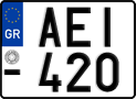 License plate of Greece, Motorcycles