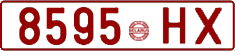 License plate Belarus, Cars (1992)