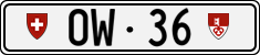 License plate of Switzerland, Cars