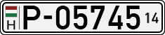 license plates of Hungary, Temporary (1990)