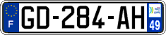 French license plate, SIV (ordinary)