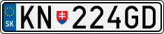 License plate of Slovakia, Cars