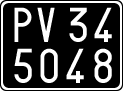 License plate of Italy, Cars (1927 year series)