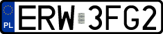 License plates of Poland, Regular car plates