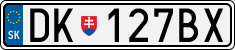 License plate of Slovakia, Cars