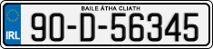 License plate of Ireland, Regular plates
