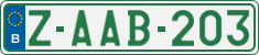 License plate of Belgium, Regular plates (2010)