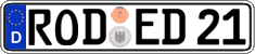 German license plate, Regular plates
