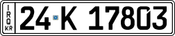 License plate of Iraq, 2022 year system