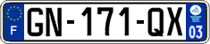 French license plate, SIV (ordinary)