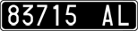 License plate of Italy, Cars (1927 year series)
