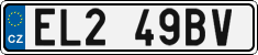 License plate of the Czech Republic, Electric vehicles