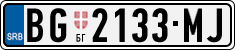 License plate of Serbia, Cars