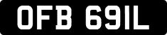 License plate of the United Kingdom, 1963 year system