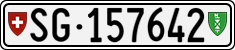 License plate of Switzerland, Cars