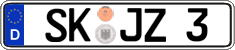 German license plate, Regular plates