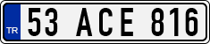 License plate of Turkey, Regular plates