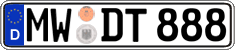 German license plate, Regular plates