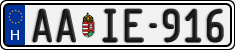 license plates of Hungary, Regular plates (2022)