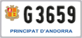 License plate of Andorra, Motorcycles (A 1234)