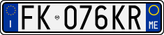 License plate of Italy, Cars (1994 year series)