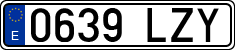 License plates of Spain, Ordinary (2000)