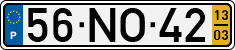 License plate of Portugal, Regular plates