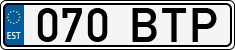 License plate of Estonia, Regular car plates